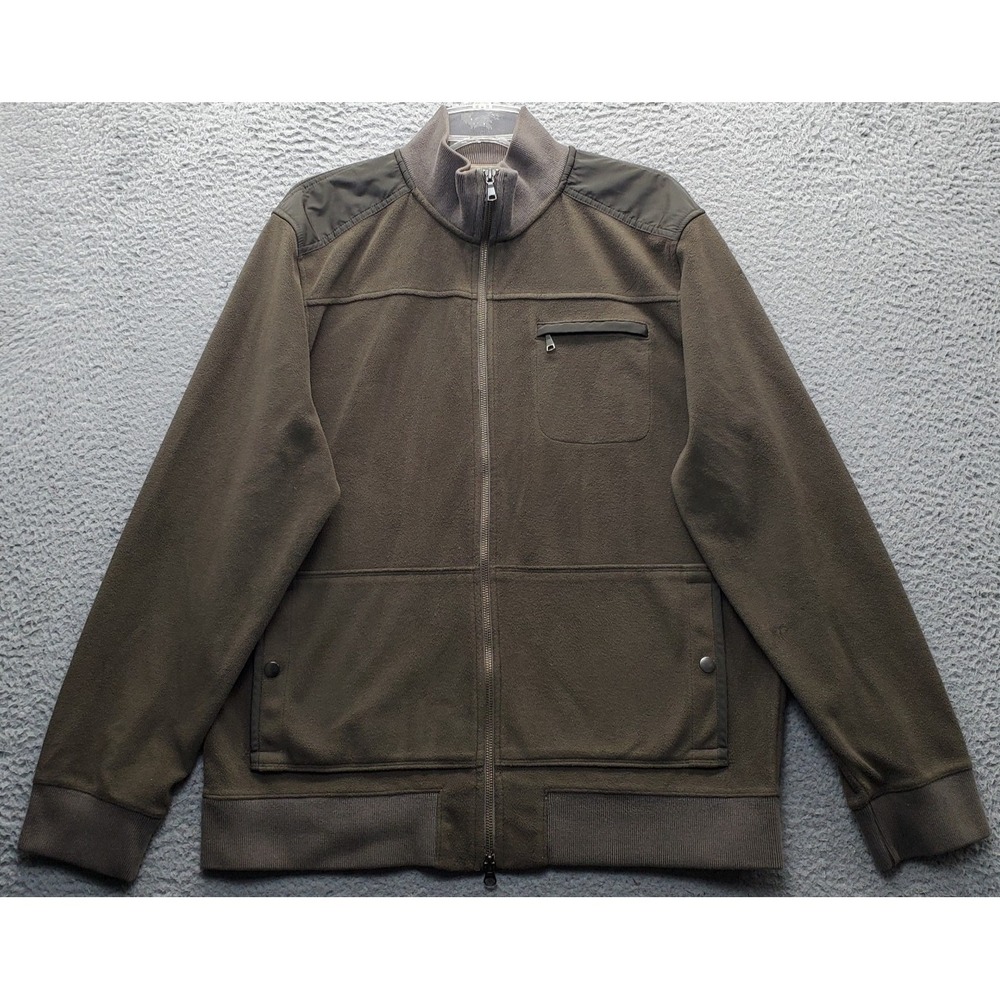 Banana Republic Jacket Womens XL Green Fleece Cozy Tactical Utility Full Zip EUC